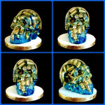 Blue Skull w/ Brass Casings