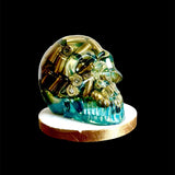 Ocean Blue Skull w/ Brass Casings