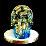 Blue Skull w/ Brass Casings