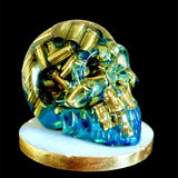 Blue Skull w/ Brass Casings