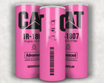 Pink CAT Oil Filter Tumbler (Clean)