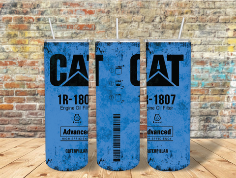 CAT Blue Oil Filter Tumbler