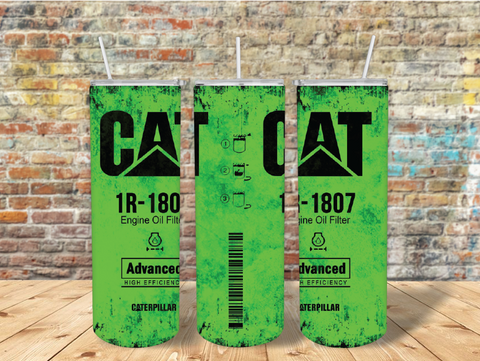 CAT Green Oil Filter Tumbler