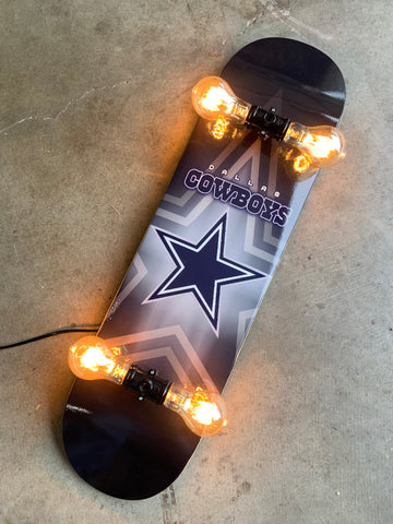 Dallas Cowboys Skateboard Lamp
