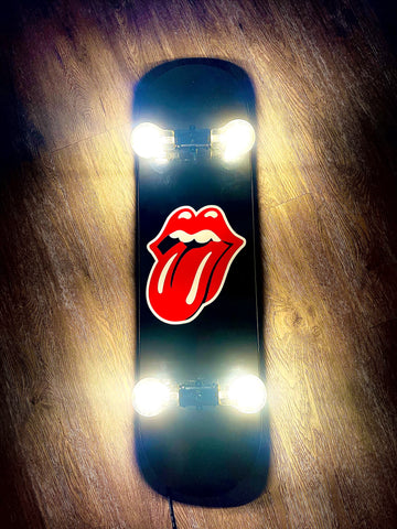 Rolling Stones Skateboard Lamp