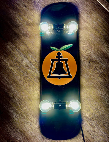 Raincross Orange Skateboard Lamp