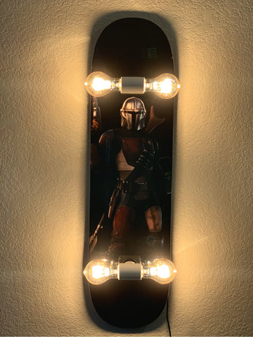 Mandalorian Skateboard Lamp